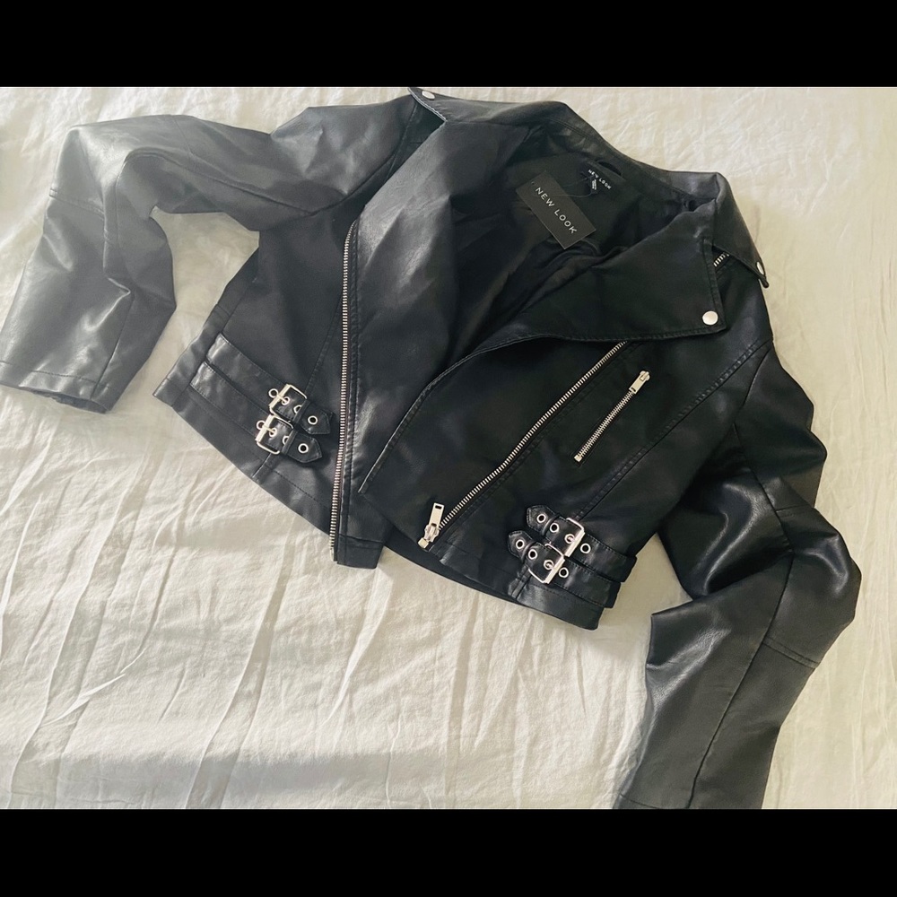 Black leather jacket